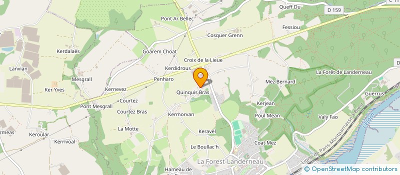 localisation de l'entreprise LA PILETTE  LA FOREST-LANDERNEAU