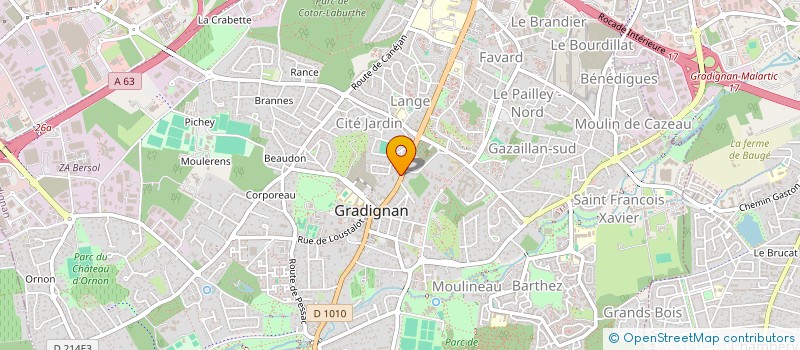 localisation de l'entreprise LA PINASSE  GRADIGNAN