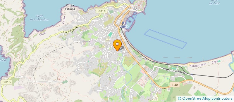 localisation de l'entreprise LA PINEDE  CALVI