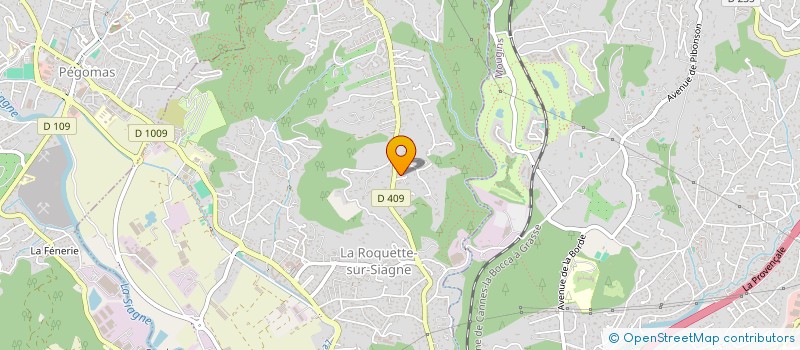 localisation de l'entreprise LA PINEDE à LA ROQUETTE-SUR-SIAGNE