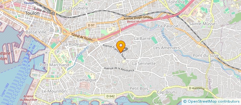 localisation de l'entreprise LA PINEDE à TOULON