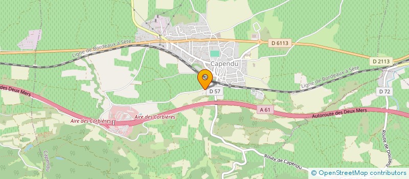 localisation de l'entreprise LA PINEDE  CAPENDU