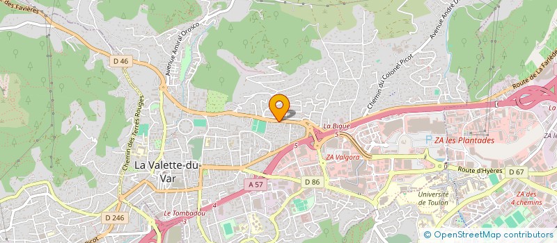 localisation de l'entreprise LA PINEDE à LA VALETTE-DU-VAR