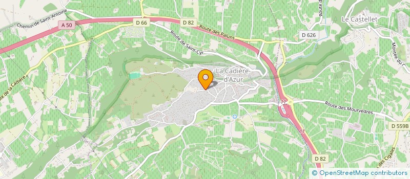 localisation de l'entreprise LA PINEDE à LA CADIERE-D'AZUR