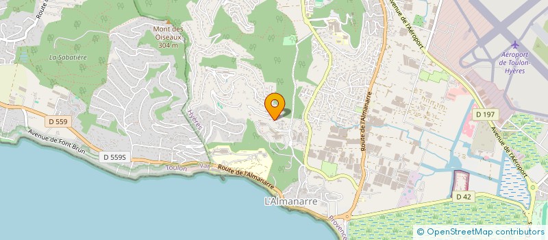 localisation de l'entreprise LA PINEDE DE COSTEBELLE à HYERES