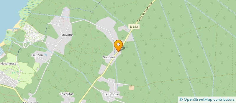 localisation de l'entreprise LA PINEDE DE GOUBERN  BISCARROSSE