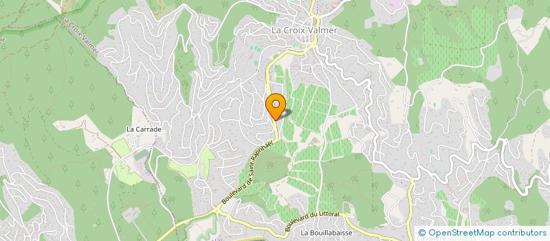 localisation de l'entreprise LA PINEDE VALMER  LA CROIX-VALMER