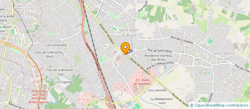 localisation de l'entreprise LA PINOUDIERE  SAINT-DENIS-EN-VAL