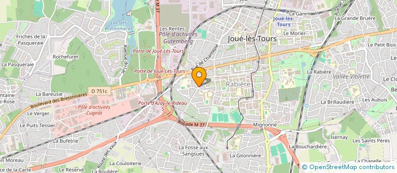 localisation de l'entreprise LA PIQUAUDRIE à JOUE-LES-TOURS