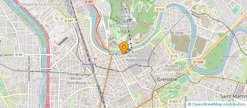 localisation de l'entreprise LA PIROGUE à GRENOBLE