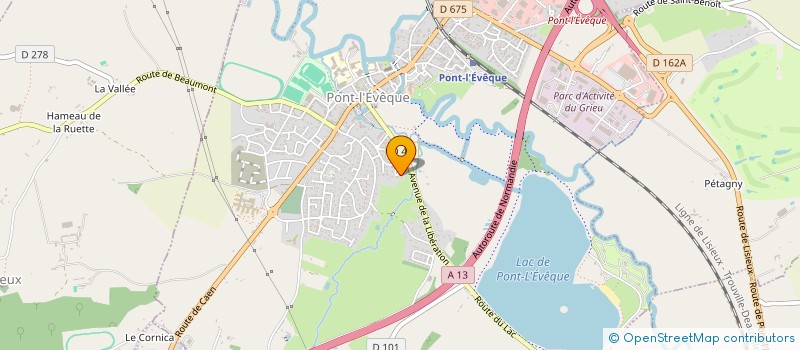 localisation de l'entreprise LA PIROGUE  PONT L'EVEQUE