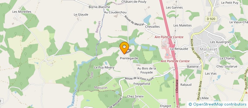 localisation de l'entreprise LA PISCICULTURE DE MASSERET  MASSERET