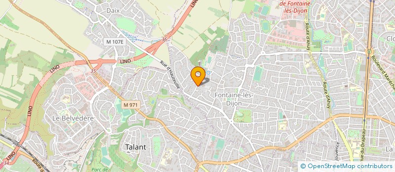 localisation de l'entreprise LA PISCINE 21 à FONTAINE-LES-DIJON