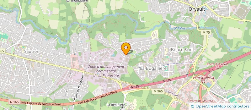 localisation de l'entreprise LA PISCINE à ORVAULT