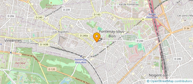 localisation de l'entreprise LA PISCINE DECULOTTEE à FONTENAY-SOUS-BOIS