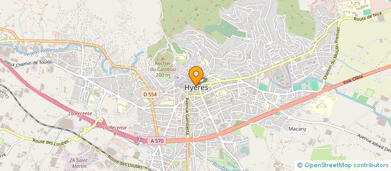 localisation de l'entreprise LA PISTE DES ETOILES HANDIKART à HYERES