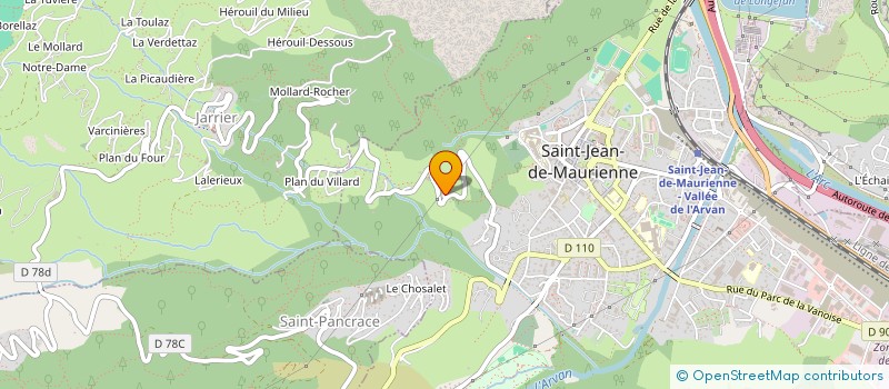 localisation de l'entreprise LA PISTE EN HERBE  ST JEAN DE MAURIENNE