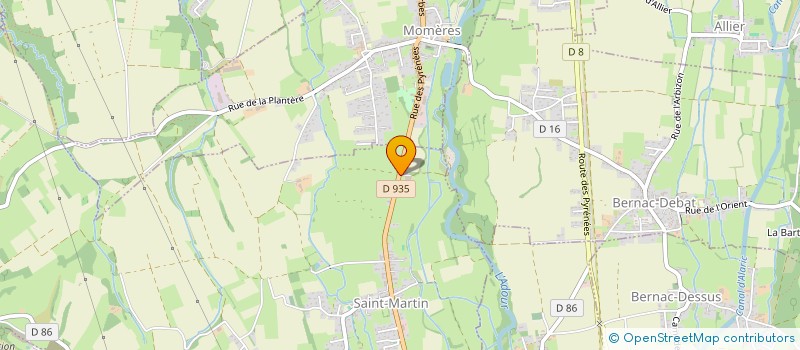 localisation de l'entreprise LA PIVOINE  SAINT-MARTIN