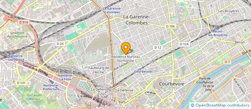 localisation de l'entreprise LA PIVOINE BLANCHE à COURBEVOIE