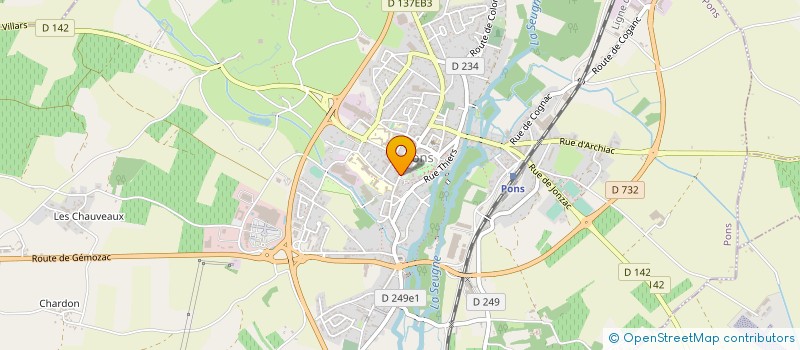 localisation de l'entreprise LA PIZZA à PONS