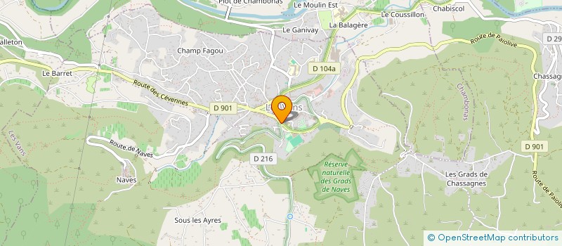 localisation de l'entreprise LA PIZZA'NOMIE à LES VANS