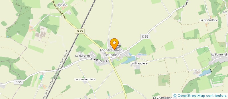 localisation de l'entreprise LA PIZZAIOLA  MONTREUIL-EN-TOURAINE