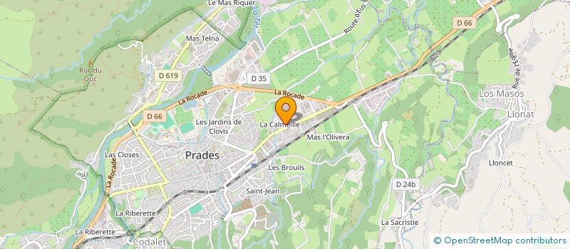 localisation de l'entreprise LA PIZZATERIE à PRADES