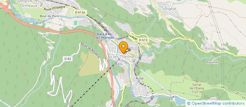localisation de l'entreprise LA PIZZATIERE D'AX à AX-LES-THERMES