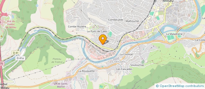 localisation de l'entreprise LA PLACE DU VELO  MILLAU