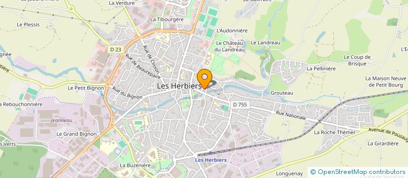 localisation de l'entreprise LA PLACE GOURMANDE  LES HERBIERS