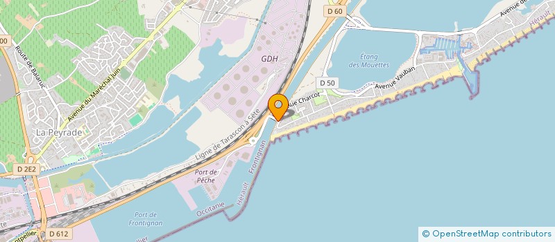 localisation de l'entreprise LA PLAGE à FRONTIGNAN