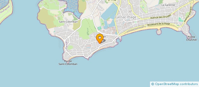 localisation de l'entreprise LA PLAGE  CARNAC