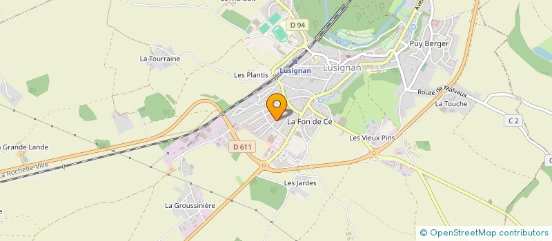 localisation de l'entreprise LA PLAGE  LUSIGNAN