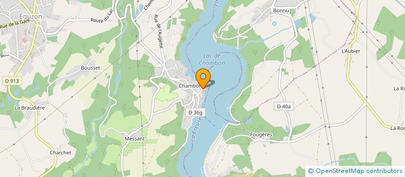 localisation de l'entreprise LA PLAGE BY GUILLEMIN à EGUZON-CHANTOME