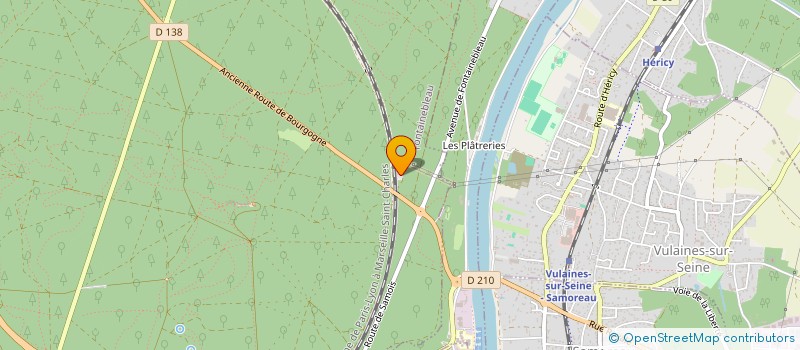 localisation de l'entreprise LA PLAGE DE LA FORET  FONTAINEBLEAU