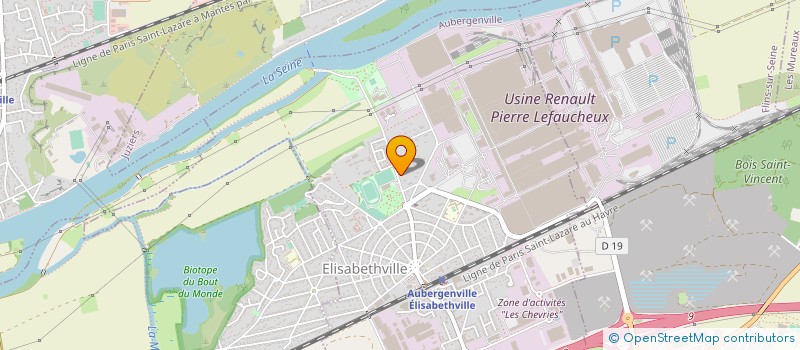 localisation de l'entreprise LA PLAGE DE PARIS  AUBERGENVILLE