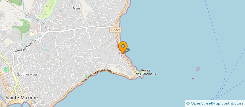 localisation de l'entreprise LA PLAGE DES CIGALES à SAINTE-MAXIME
