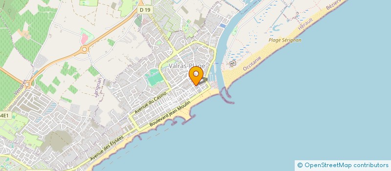 localisation de l'entreprise LA PLAGE GUIRAUD  VALRAS-PLAGE