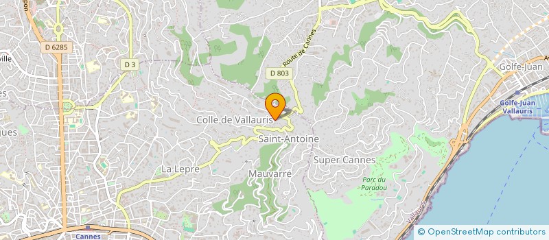 localisation de l'entreprise LA PLAGE INVEST à SAINT-PAUL-DE-VENCE