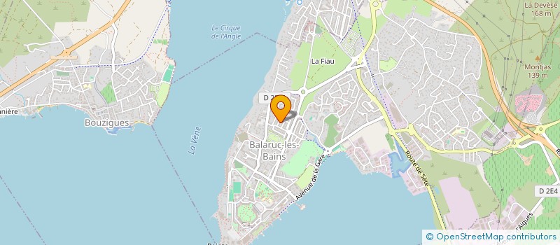 localisation de l'entreprise LA PLAGETTE  BALARUC-LE-VIEUX