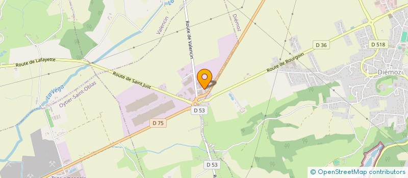 localisation de l'entreprise LA PLAINE  DIEMOZ