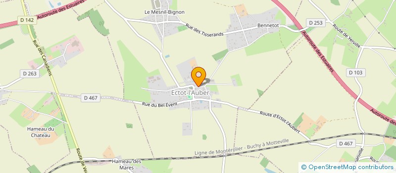 localisation de l'entreprise LA PLAINE DE LA HETRAIE  ECTOT-L'AUBER