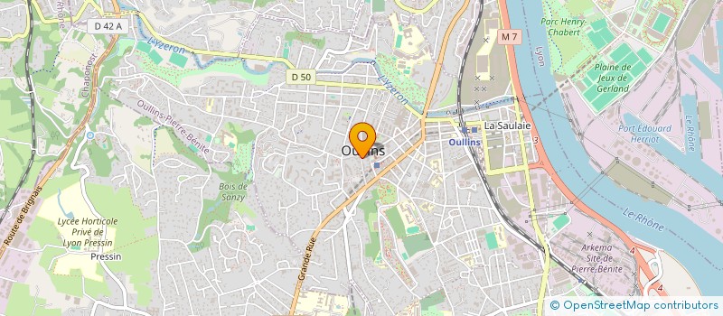 localisation de l'entreprise LA PLAINE DES LOISIRS  OULLINS-PIERRE-BENITE