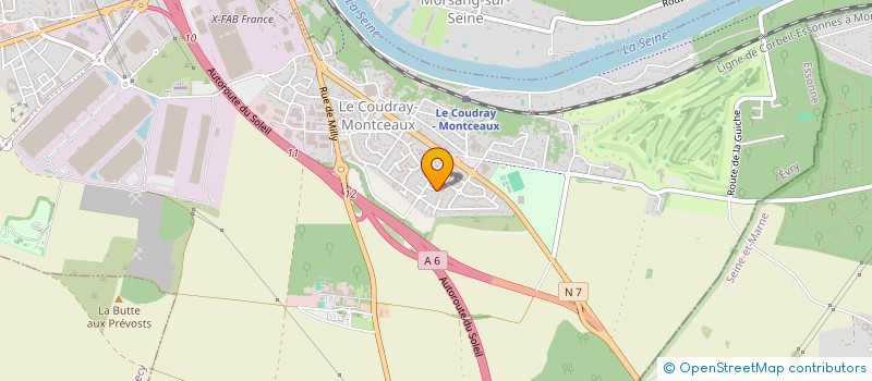 localisation de l'entreprise LA PLAINE DES SABLES  LE COUDRAY-MONTCEAUX