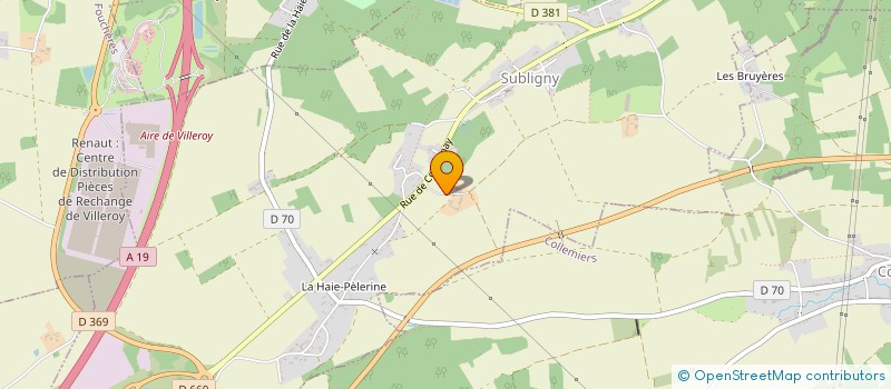 localisation de l'entreprise LA PLAINE DU CARON  SUBLIGNY