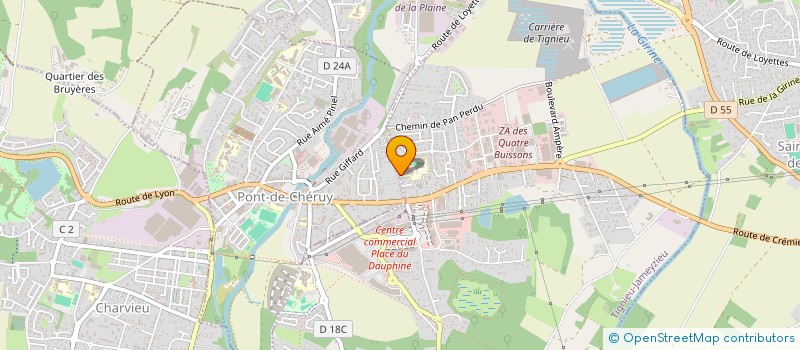 localisation de l'entreprise LA PLAINE EN FETE  TIGNIEU-JAMEYZIEU