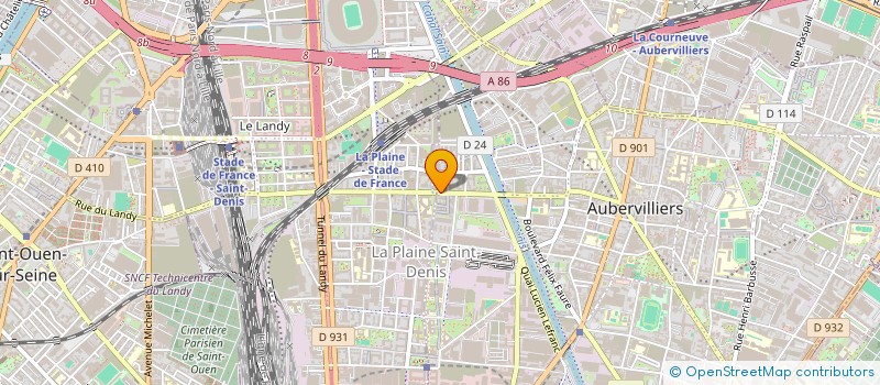 localisation de l'entreprise LA PLAINE VOYAGE à AUBERVILLIERS