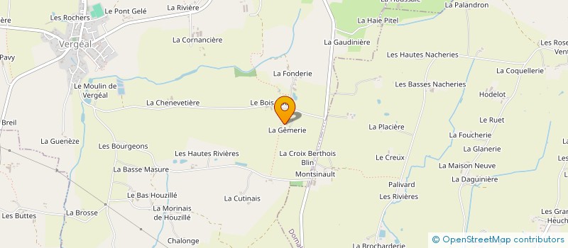 localisation de l'entreprise LA PLANCHAINE  VERGEAL