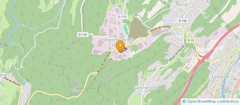 localisation de l'entreprise LA PLANCHE à OYONNAX
