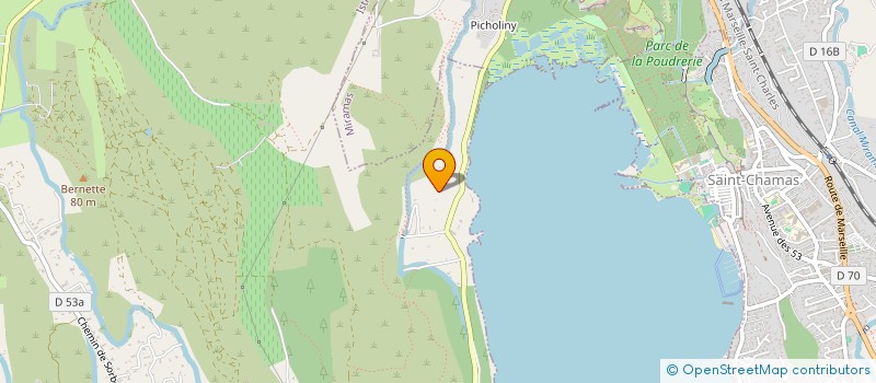 localisation de l'entreprise LA PLANCHE A VOILE DE LA COTE D'OR  ISTRES